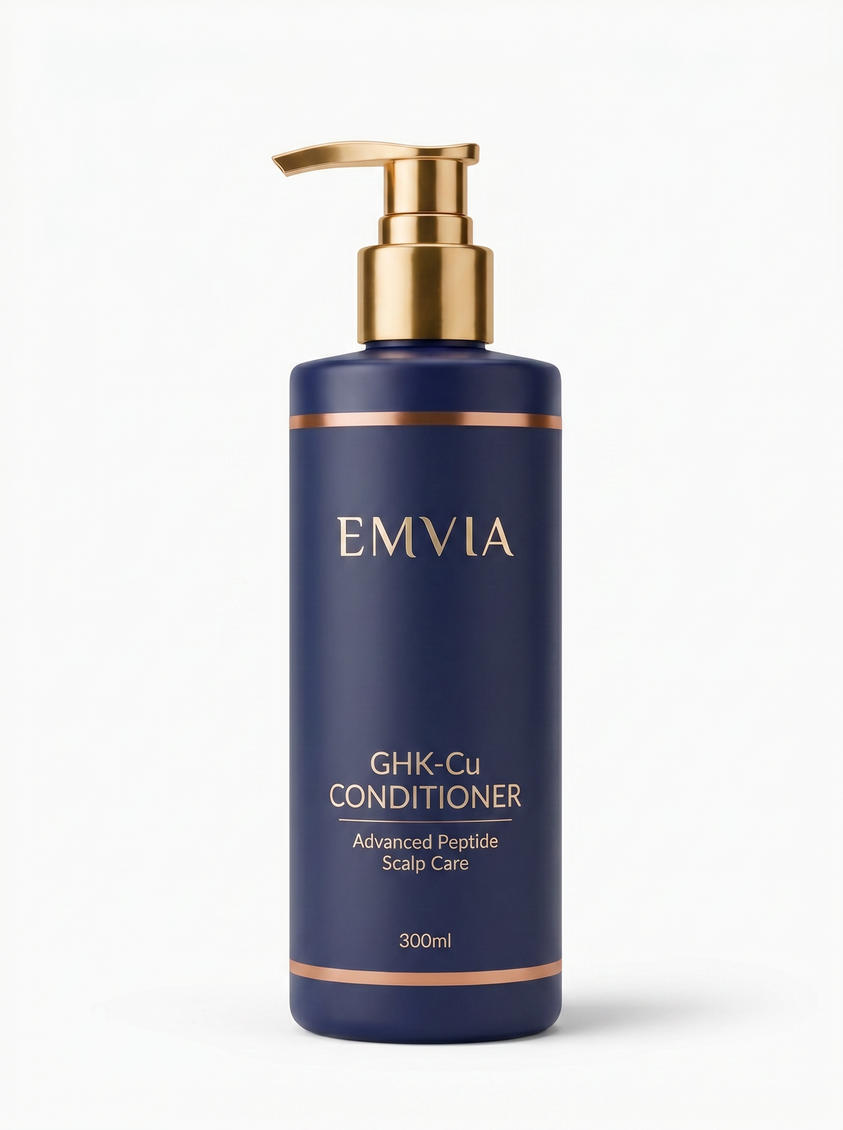 Emvia GHK-Cu Conditioner 300ml, navy bottle with gold pump