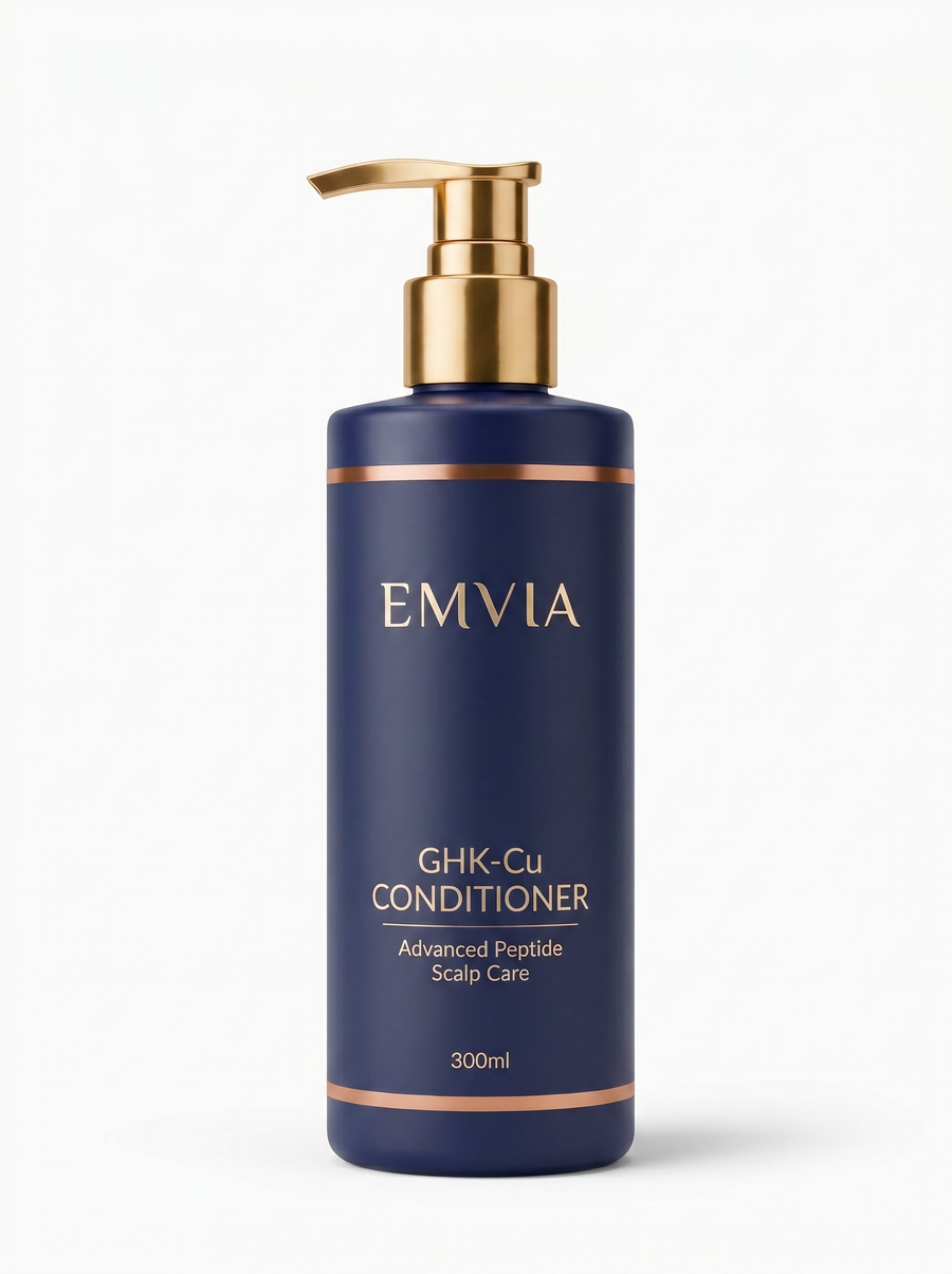 Emvia GHK-Cu Conditioner 300ml, navy bottle with gold pump